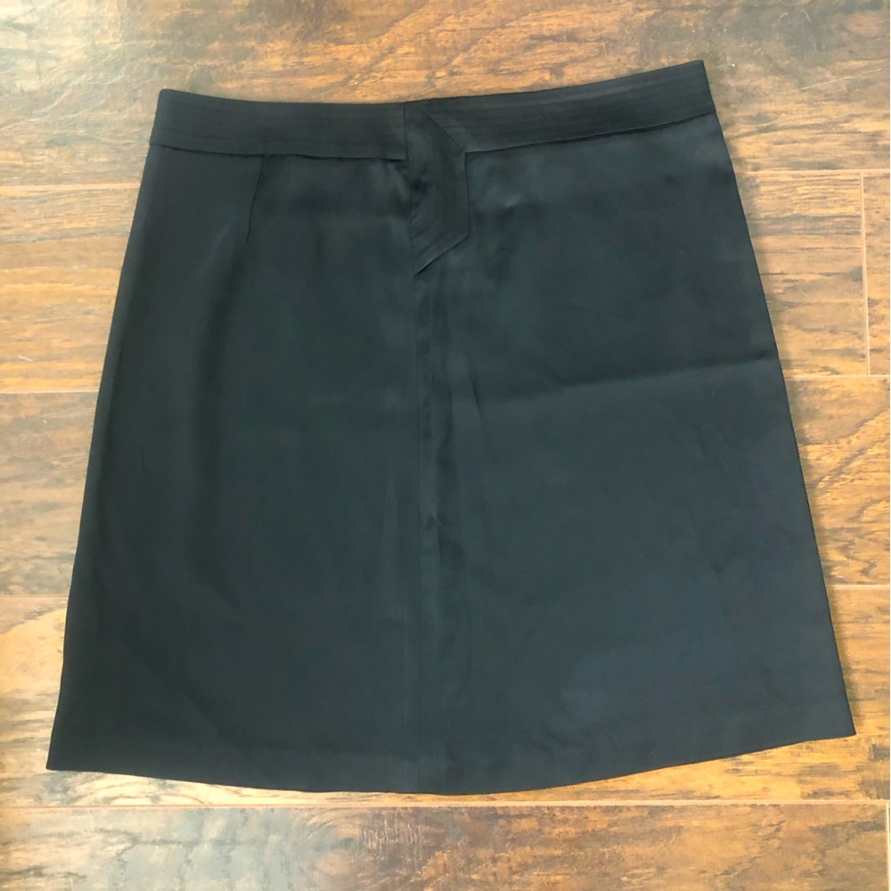 Barami Satin Black Above Knee Skirt